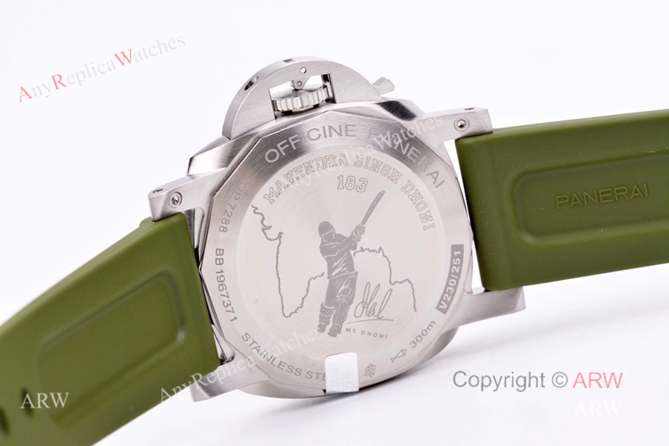 VS Factory Panerai PAM1056 Mahendra Singh Dhoni Luminor Green Dial 44mm Replica Watch (3)
