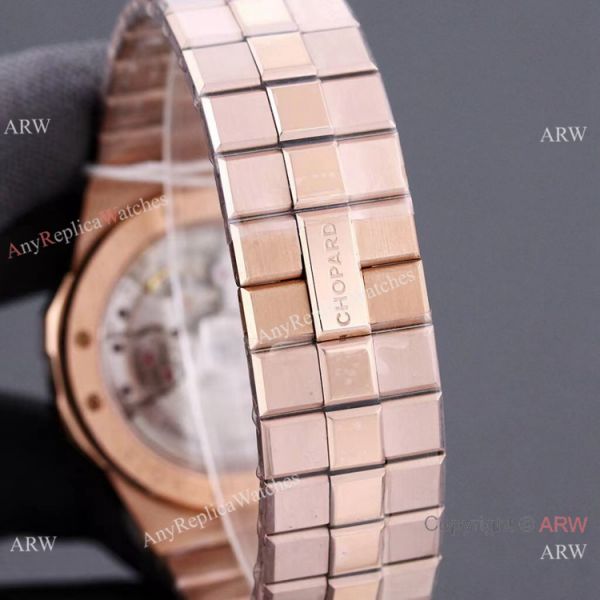 Swiss Replica Chopard Alpine Eagle Men Watch 41mm Blue Dial Rose Gold (5)