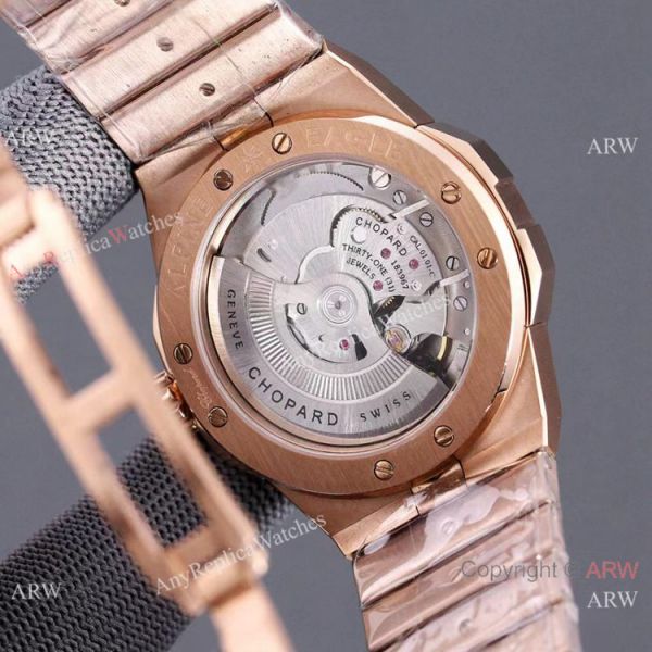 Swiss Replica Chopard Alpine Eagle Men Watch 41mm Blue Dial Rose Gold (8)