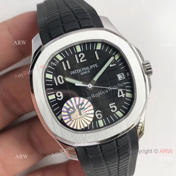 Best Replica Patek Philippe Aquanaut Ss Black Dial Watch Swiss Grade (2)