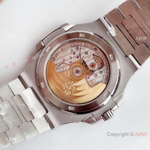 (GR) SWISS Replica Patek Philippe Nautilus Stainless Steel Blue Dial Watch 5711-1A (7)