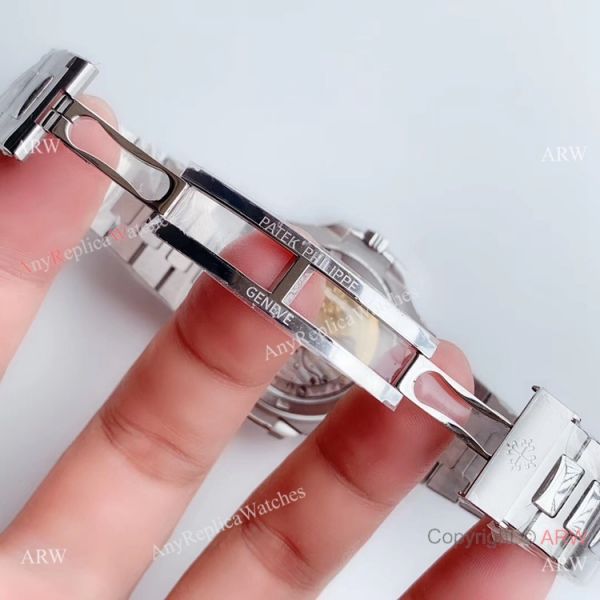 (GR) SWISS Replica Patek Philippe Nautilus Stainless Steel Blue Dial Watch 5711-1A (9)