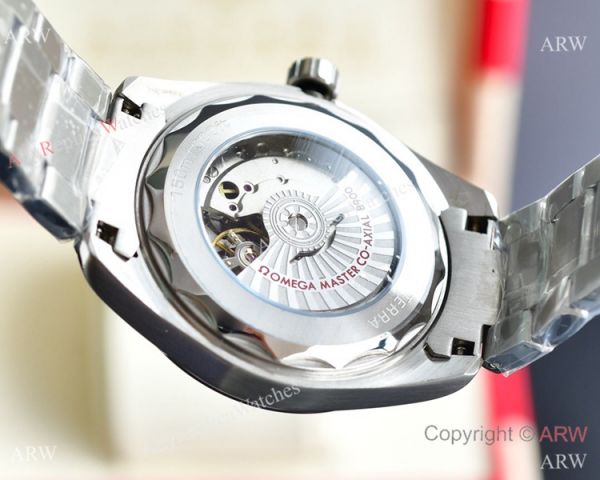 Replica Omega Seamaster Aqua Terra Bucherer Blue Dial Steel Watch (3)