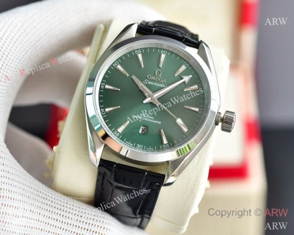 Replica Omega Seamaster Aqua Terra new Olive Green Dial Watch (5)
