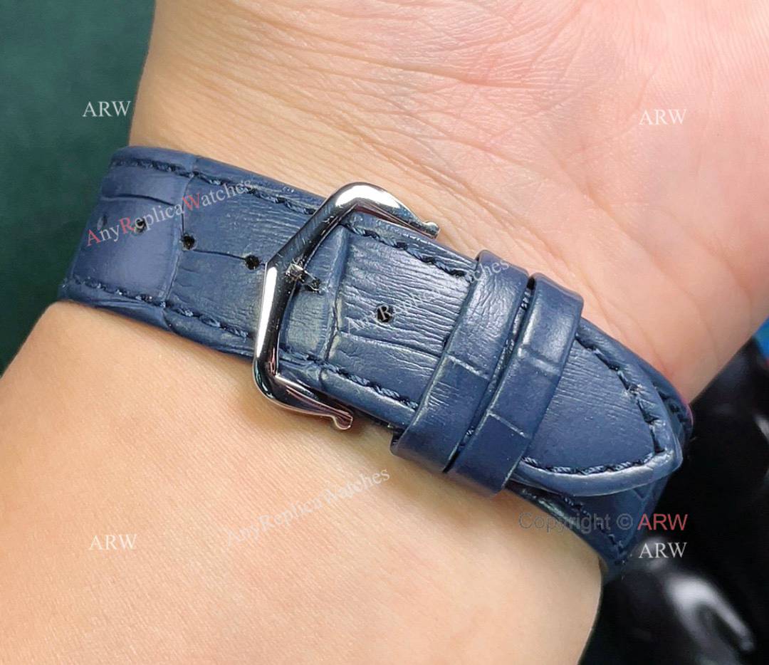 TW Factory Replica Cartier Tank Asymétrique Blue Leather Strap Watch (7)