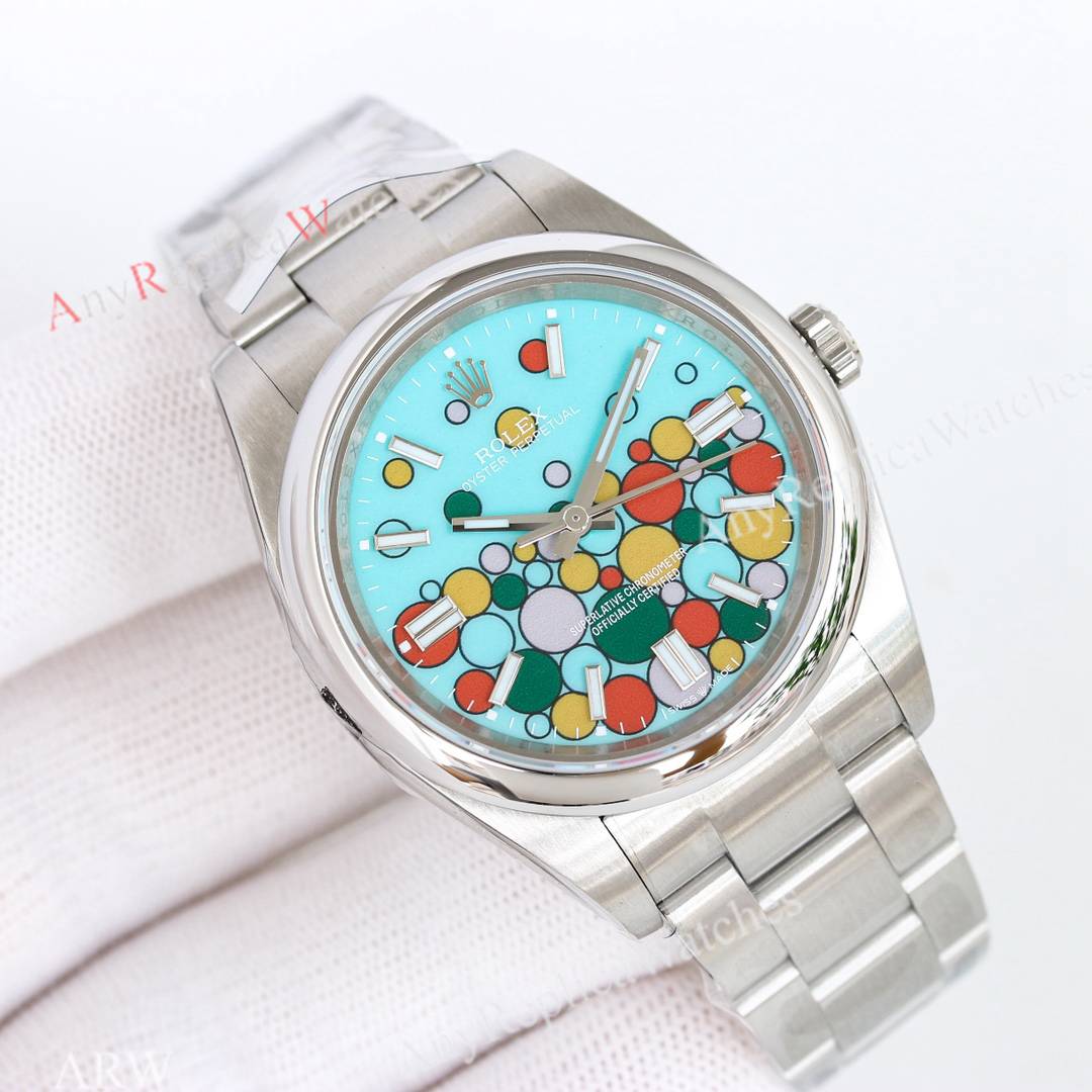 2023 New Rolex Oyster Perpetual Ref. 126000 Turquoise Blue Bubble Dial (1)