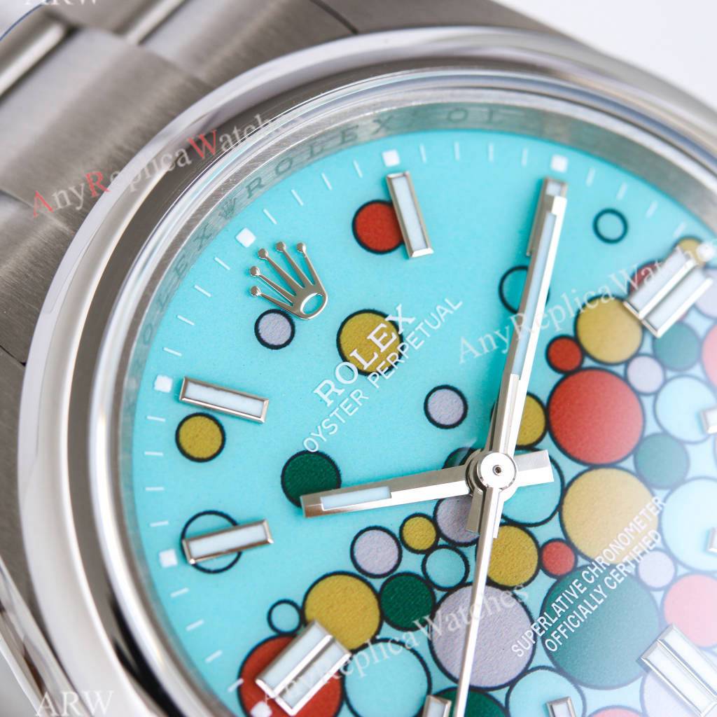 2023 New Rolex Oyster Perpetual Ref. 126000 Turquoise Blue Bubble Dial (2)