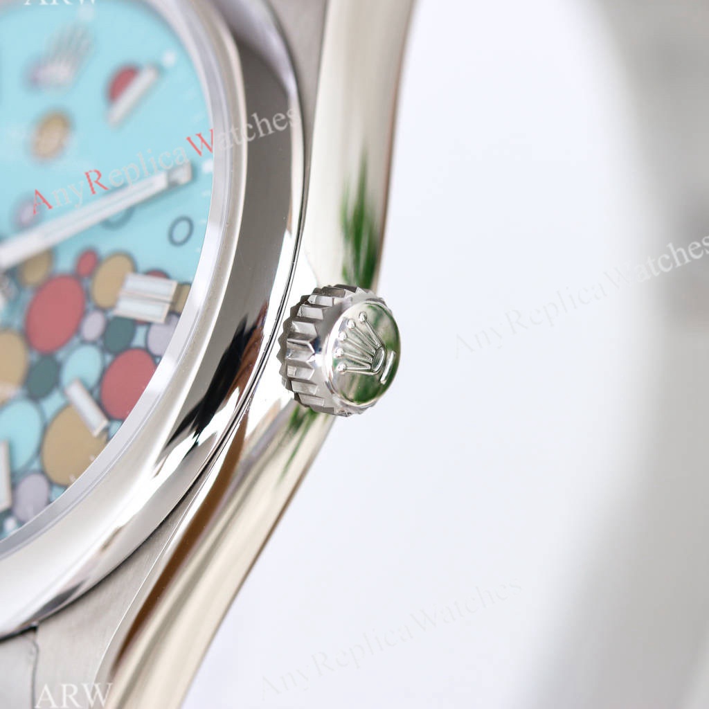 2023 New Rolex Oyster Perpetual Ref. 126000 Turquoise Blue Bubble Dial (5)
