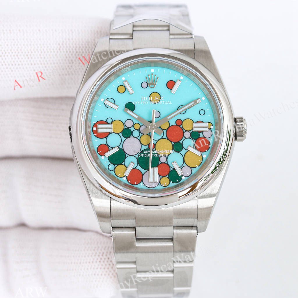 2023 New Rolex Oyster Perpetual Ref. 126000 Turquoise Blue Bubble Dial (7)
