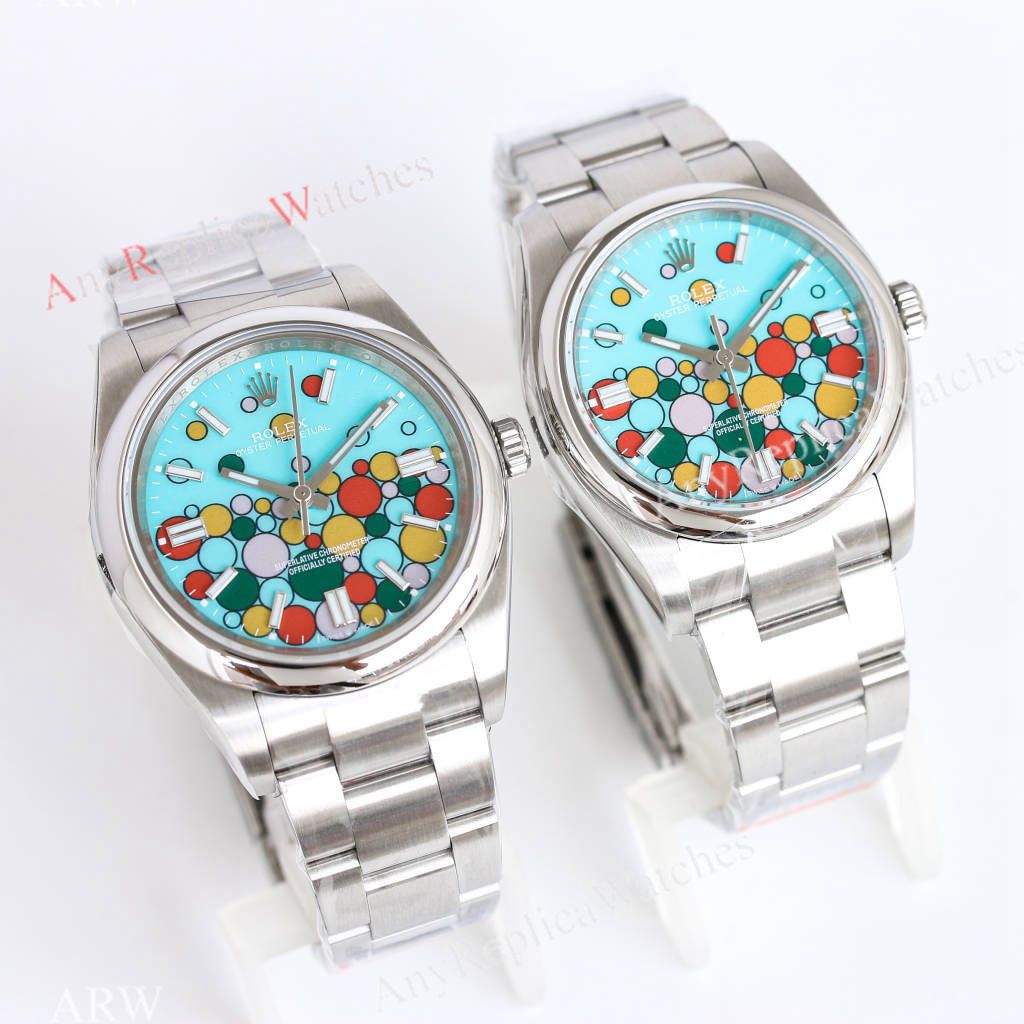 2023 New Rolex Oyster Perpetual Ref. 126000 Turquoise Blue Bubble Dial (8)