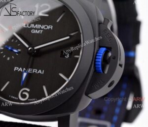 New ! VSF Swiss Panerai Luminor GMT Bucherer Blue PAM 1176 Watch Ceramic Case (3)