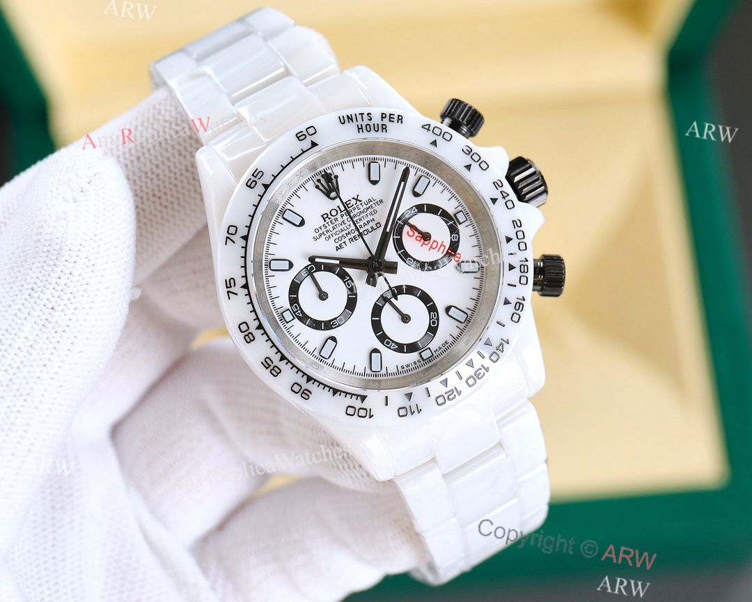 Replica AET Remould Rolex Daytona Full-Ceramic Strap Watches (14)