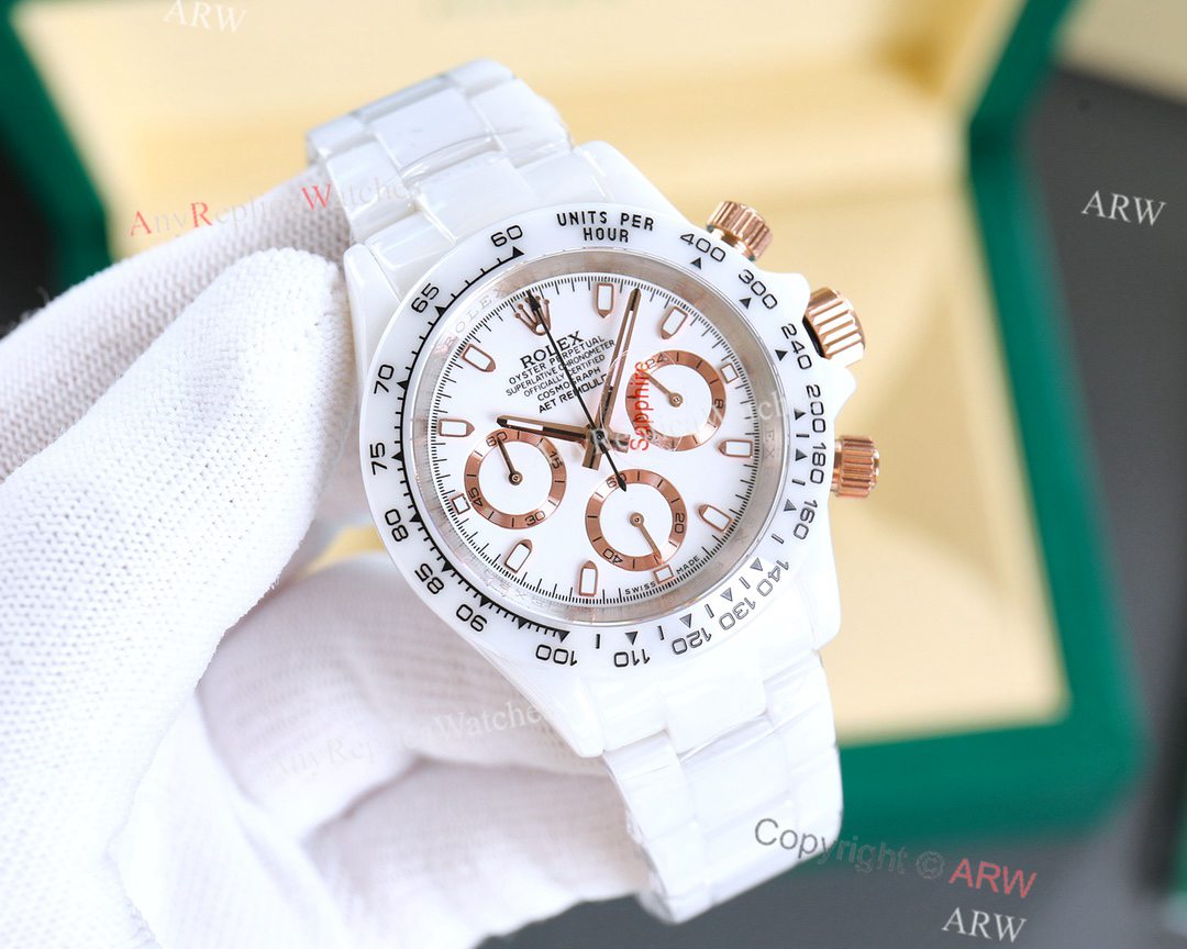 Replica AET Remould Rolex Daytona Full-Ceramic Strap Watches (15)