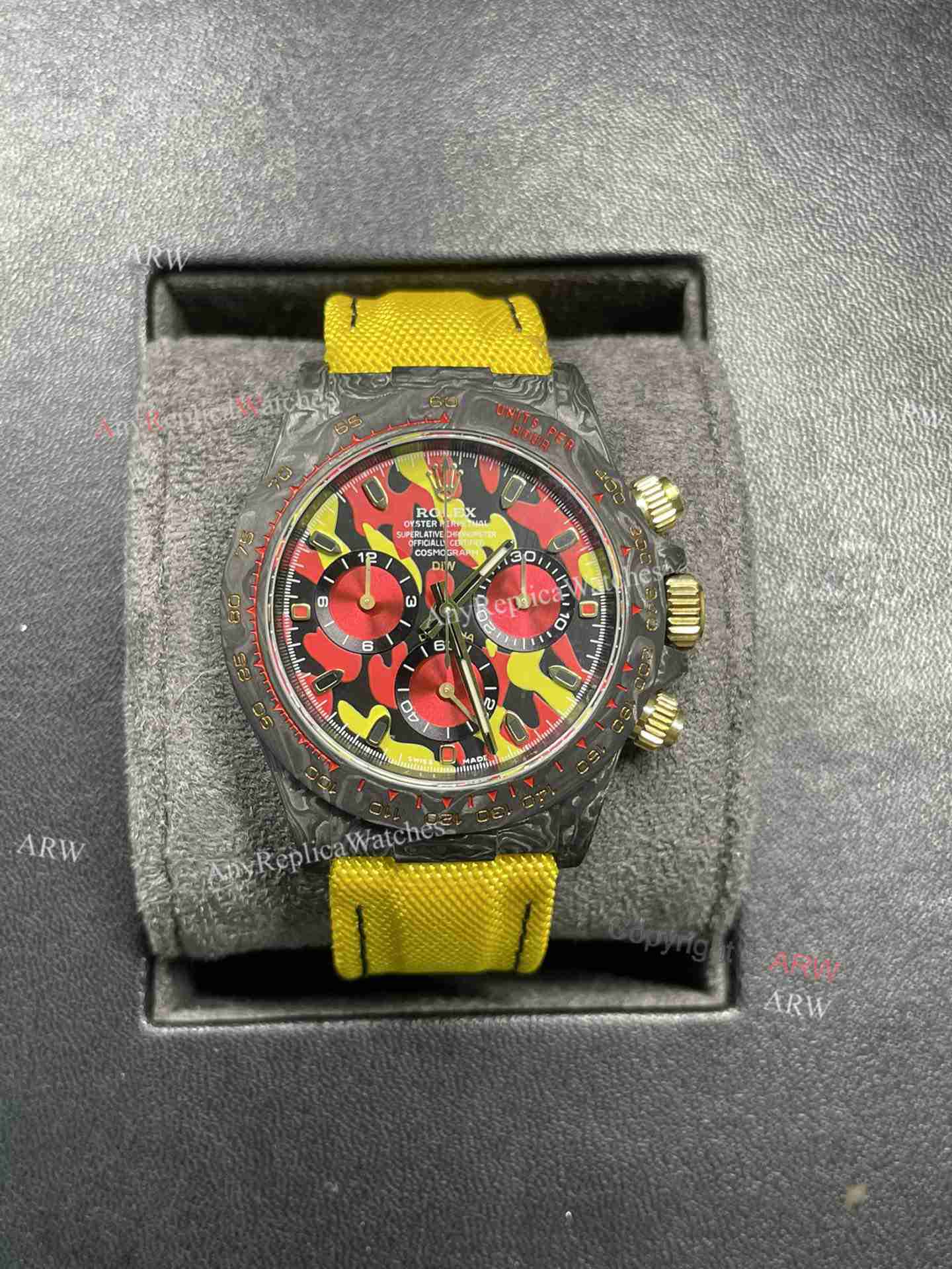New Replica Diw Rolex Daytona Carbon Fiber DD4130 (11)