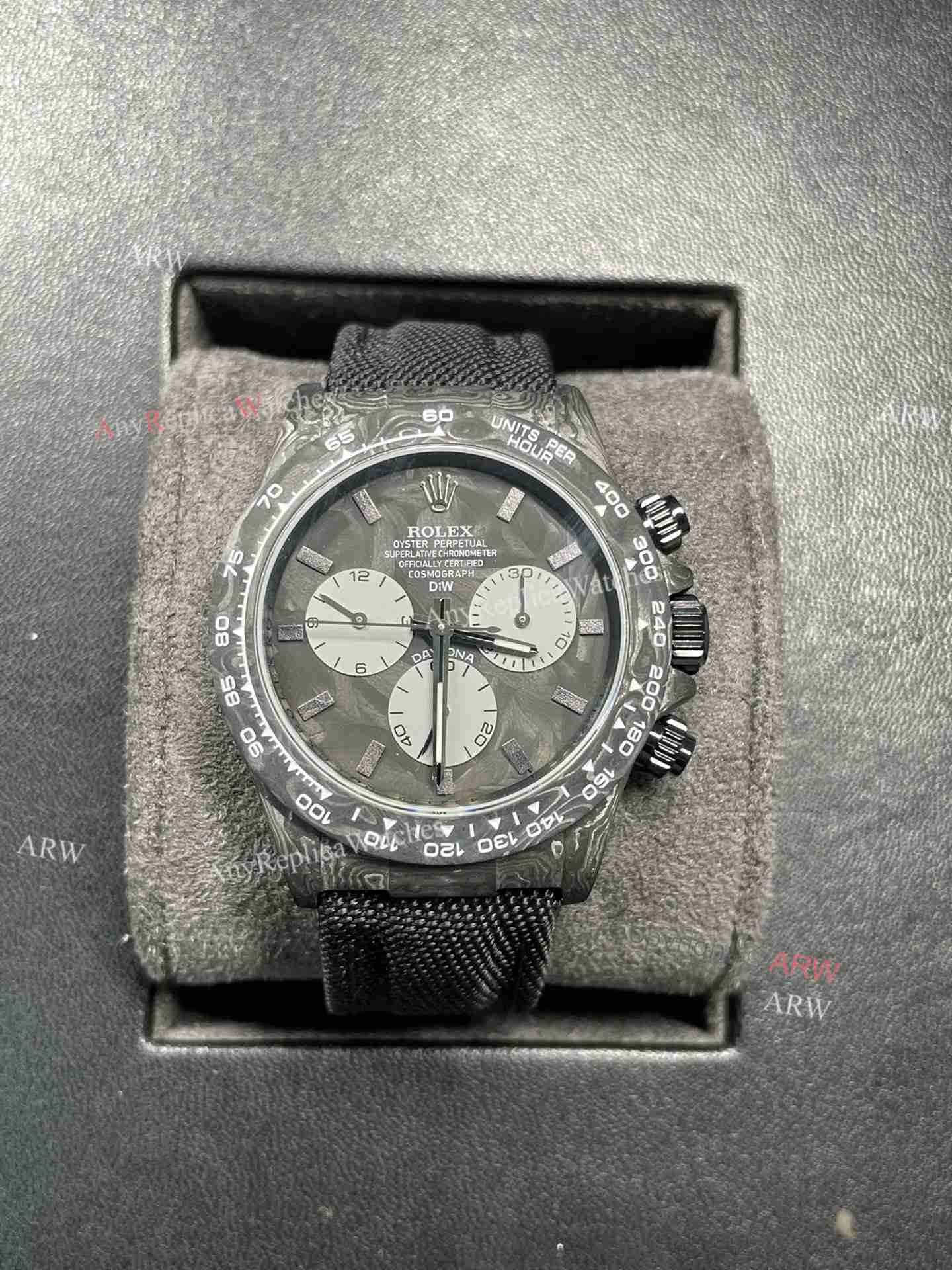 New Replica Diw Rolex Daytona Carbon Fiber DD4130 (12)