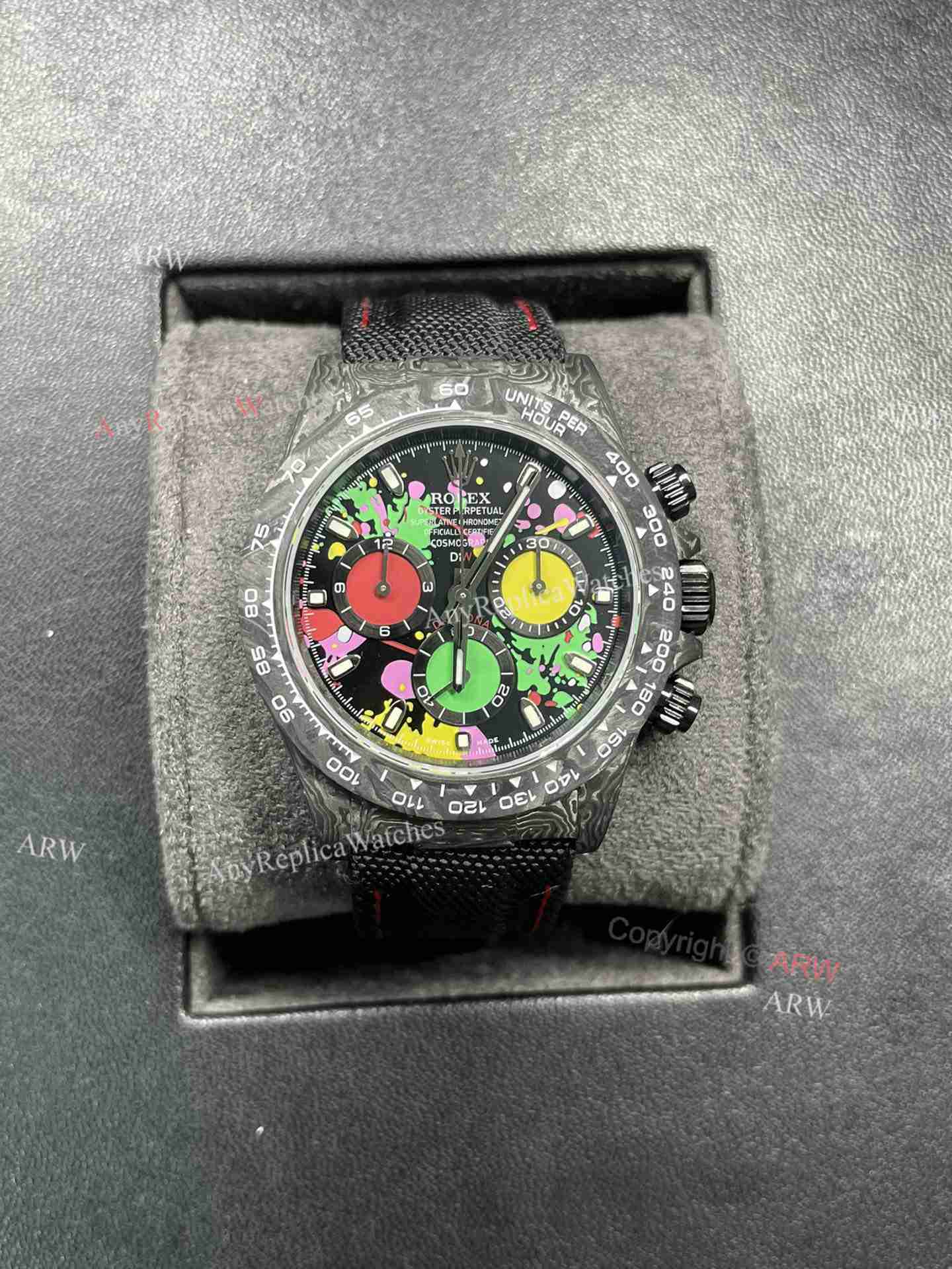 New Replica Diw Rolex Daytona Carbon Fiber DD4130 (14)