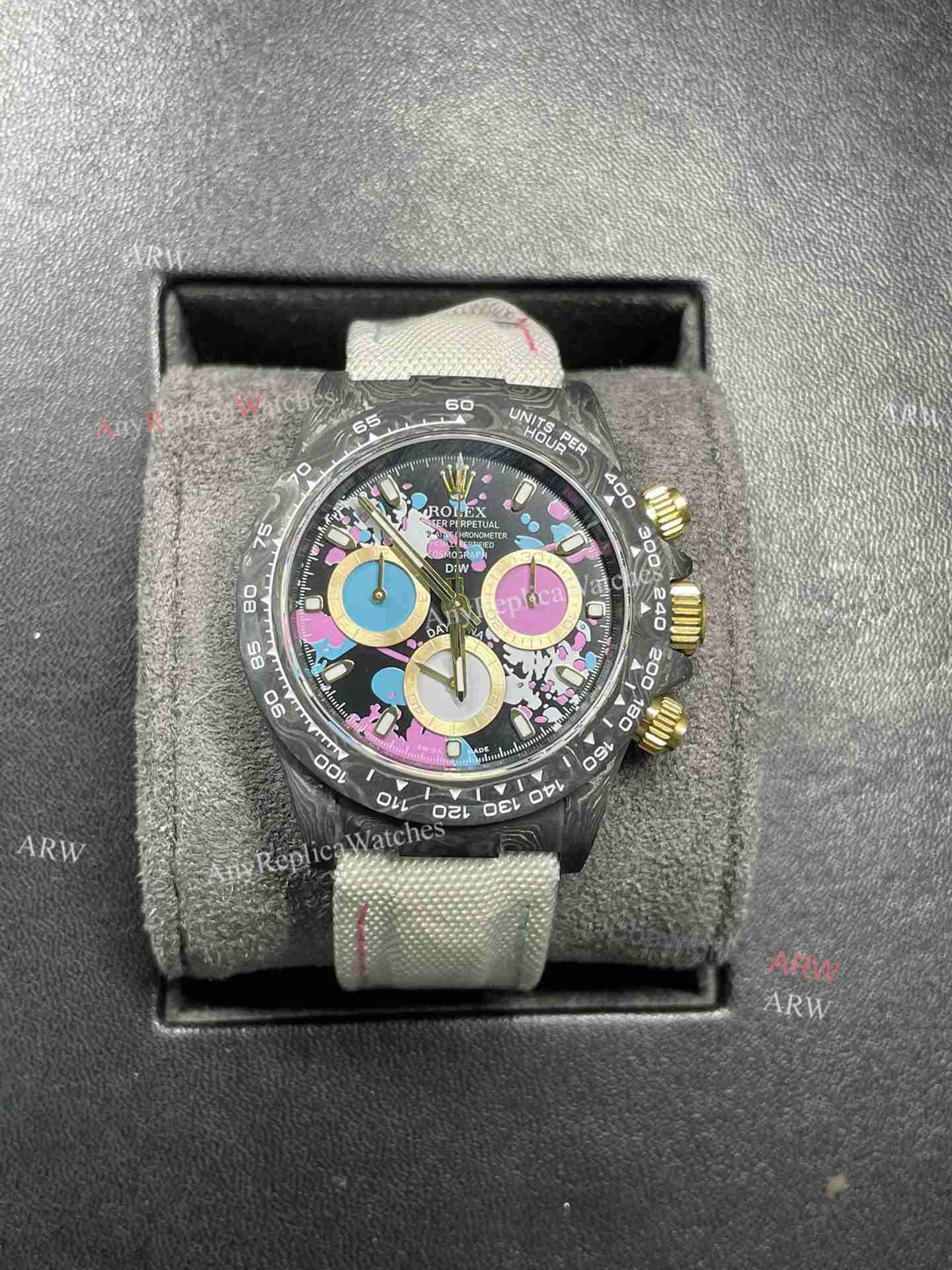 New Replica Diw Rolex Daytona Carbon Fiber DD4130 (7)