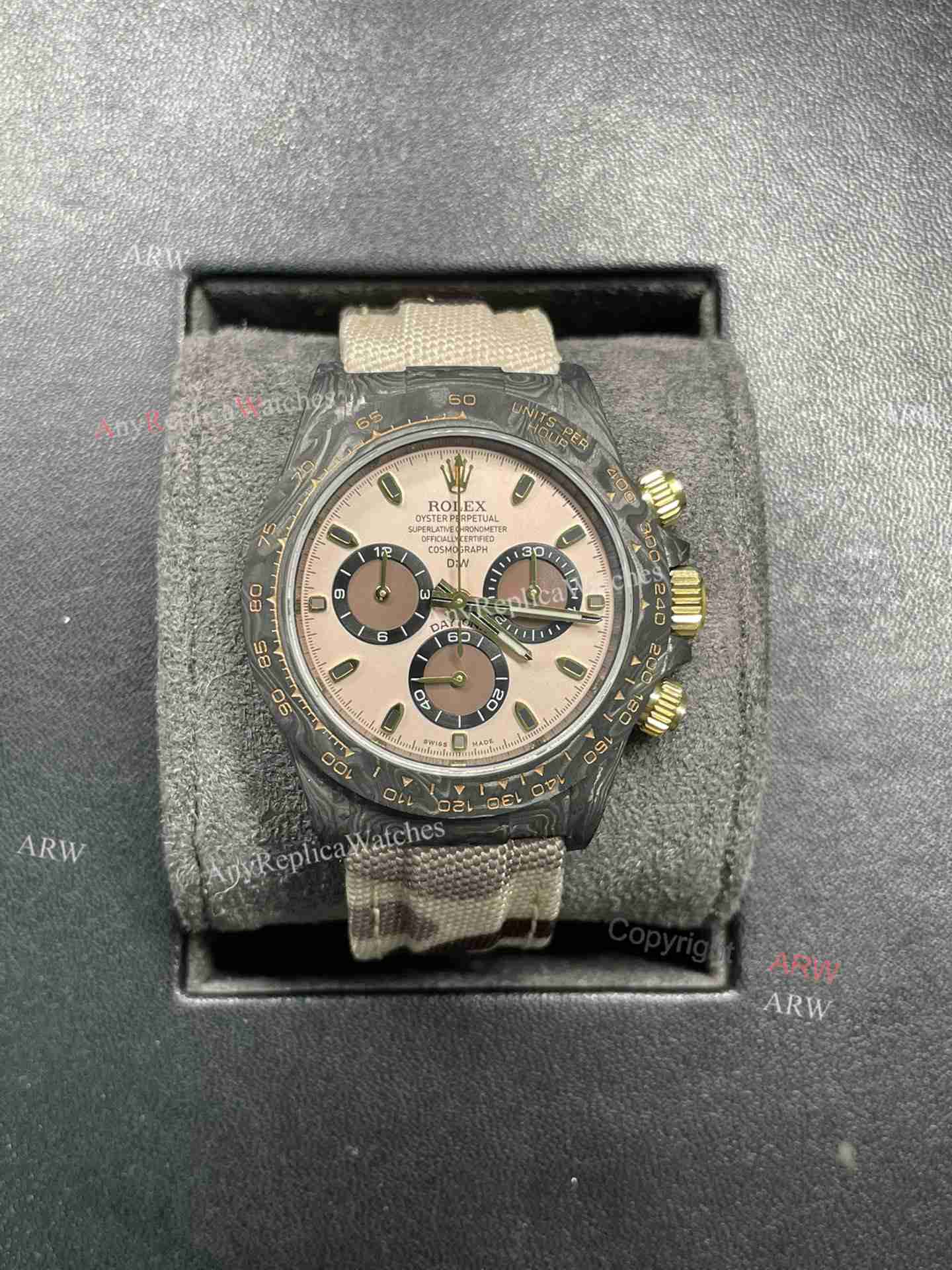 New Replica Diw Rolex Daytona Carbon Fiber DD4130 (8)