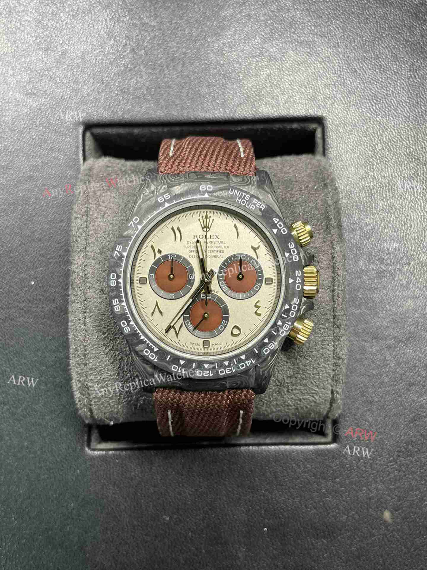 New Replica Diw Rolex Daytona Carbon Fiber DD4130 (9)