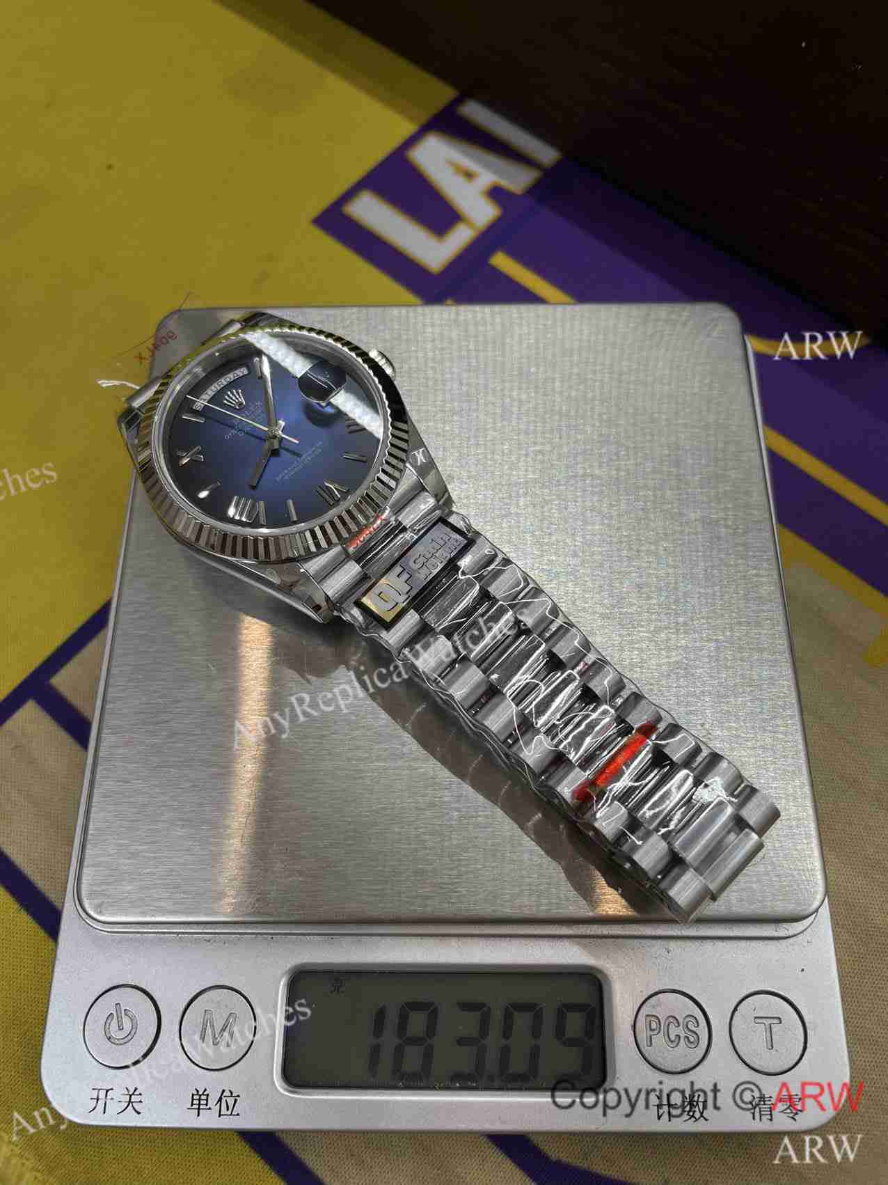 QF rolex day date ombre dial gain weight (19)