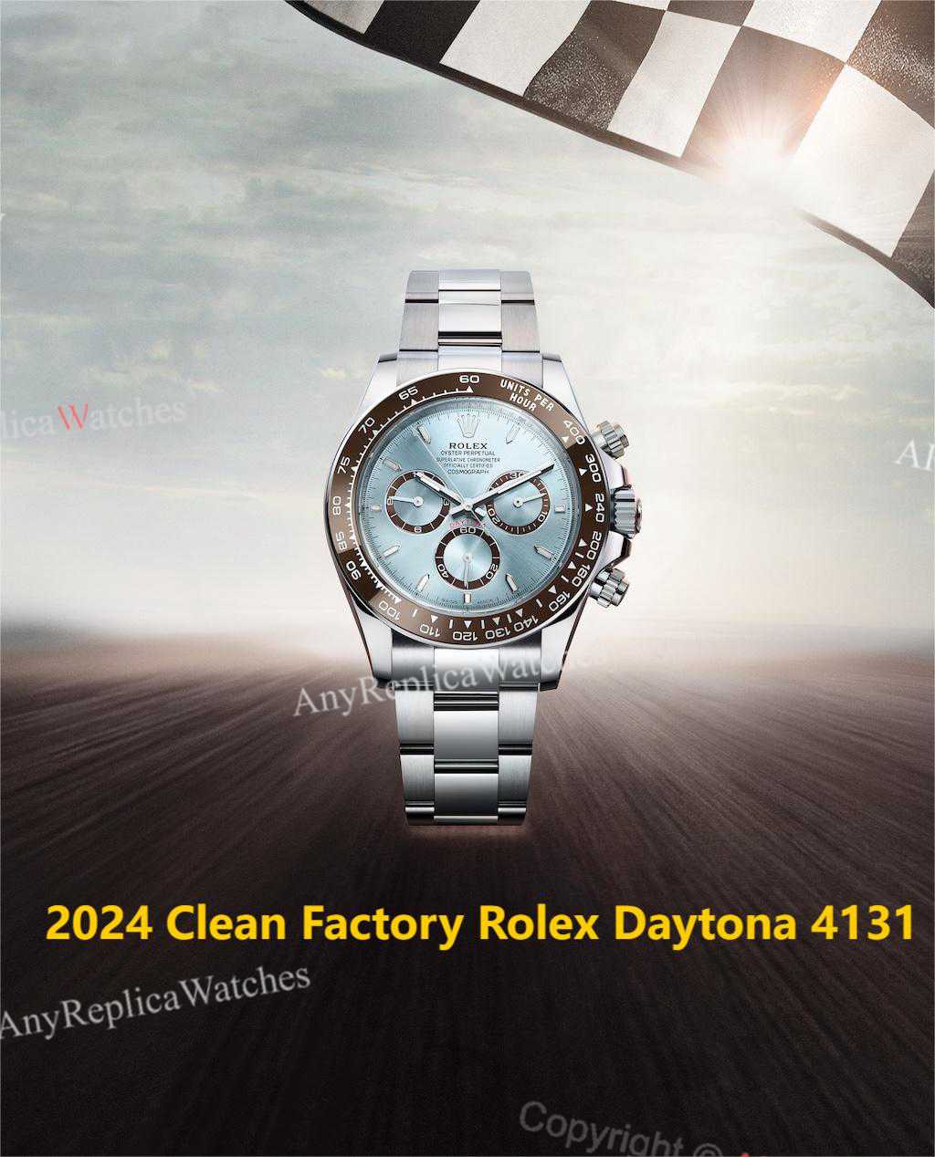 clean factory rolex 2024 daytona ice blue 4131 movement (1)