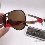 2017 New Porsche Design P8806 Sunglasses Brown Lens Gold&Black Frame unisex (9)