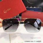 Buy Wholesale Cartier Gold & Brown Sunglasses - Fashion double-bar Sunglasses (3)
