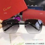 High Quality Replica Cartier Gray Sunglasses - double-bar Frame