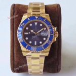 AR Factory Rolex Submariner Swiss ETA2824 Blue Dial Gold Watch 40mm