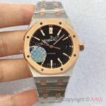 replica-audemars-piguet-royal-oak-15450-jf-stainless-steel-rose-gold-black-dial-swiss-3120