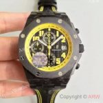 replica-audemars-piguet-royal-oak-offshore-bumble-bee-26176foood101cr02-jf-forged-carbon-black-dial-swiss-7750