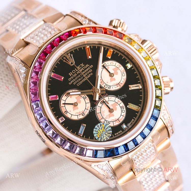 AAA quality New Rolex Rainbow Daytona Watch Replica In ...