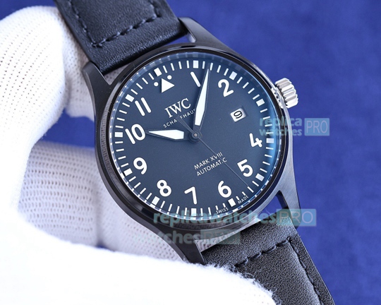 Swiss 9015 Replica IWC Pilot's Watch Mark XVII MKS White Dial Titanic Case 40mm (4)